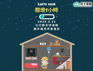 宏于電機響應「Earth Hour 關燈一小時」活動