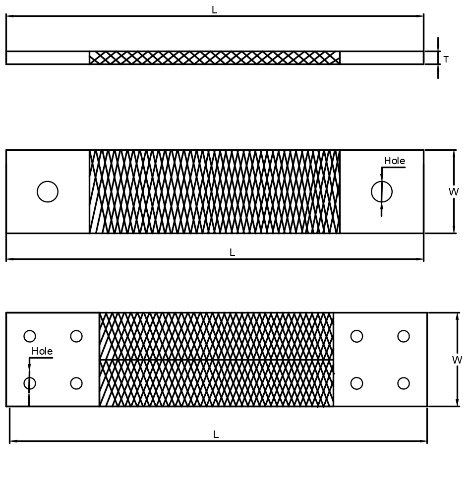 Flexible Braided Type Copper Busbar Connectors